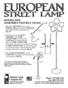 European Street Lamp Assembly Sheet