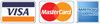 Visa MasterCard and American Express credit cards